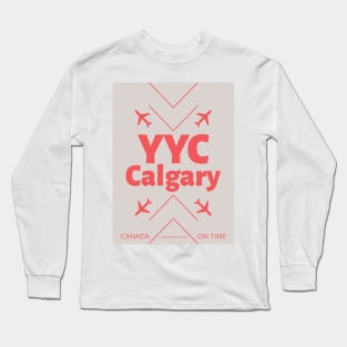 YYC Calgary aviation code 4102021 Long Sleeve T-Shirt